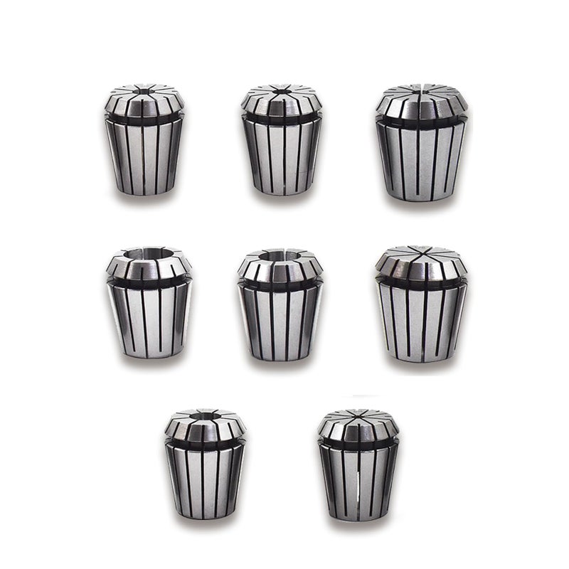 findmall 8Pcs ER32 Collet Common Size 1/8", 3/16", 1/4", 5/16", 3/8", 1/2", 5/8", 3/4" Fit for CNC Engraving Machine - Image 1